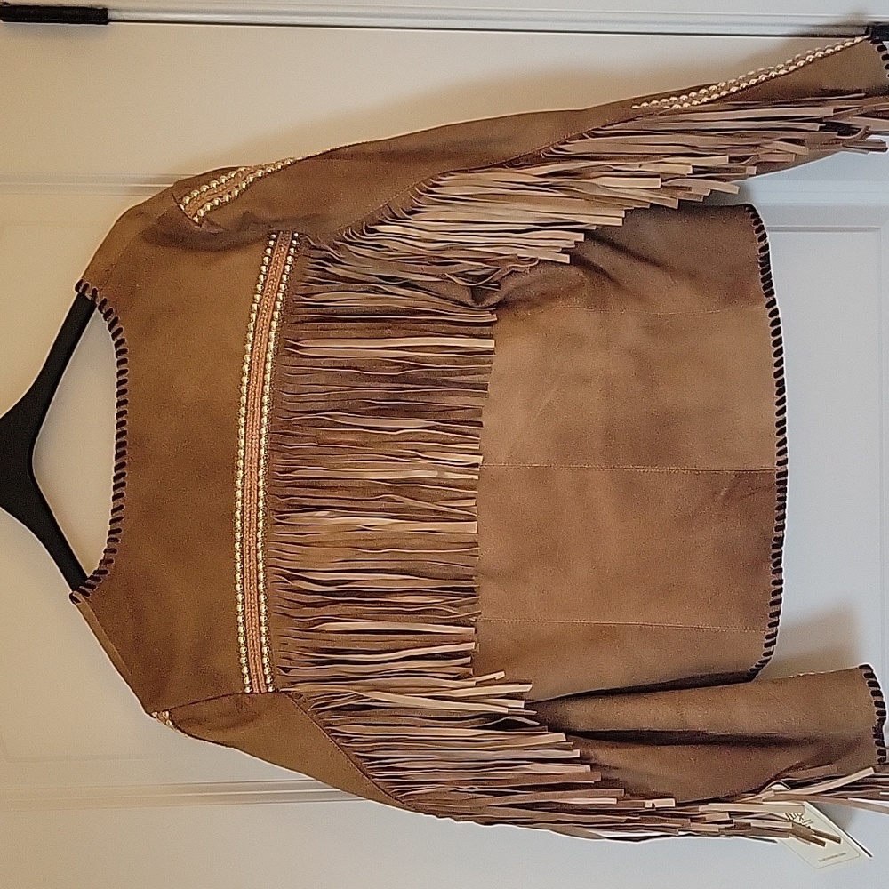 Scully Leather Fringe And Stud Jacket New XXL - Picture 9 of 12